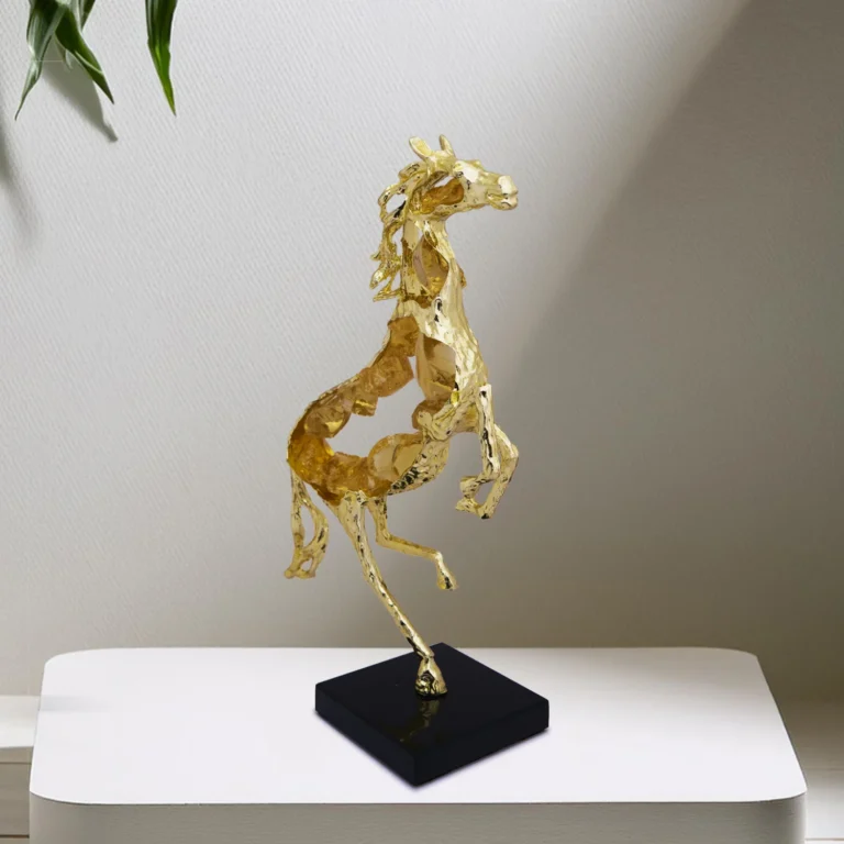 Image of Horse in Action Décor – Gold Finish