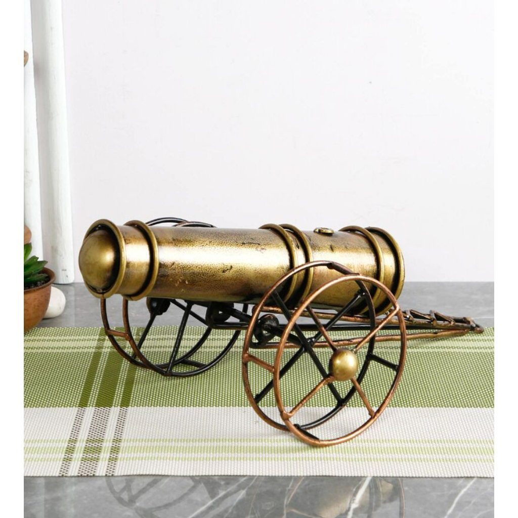 Image of Iron Cannon Showpiece - Modern Handmade Home Decor