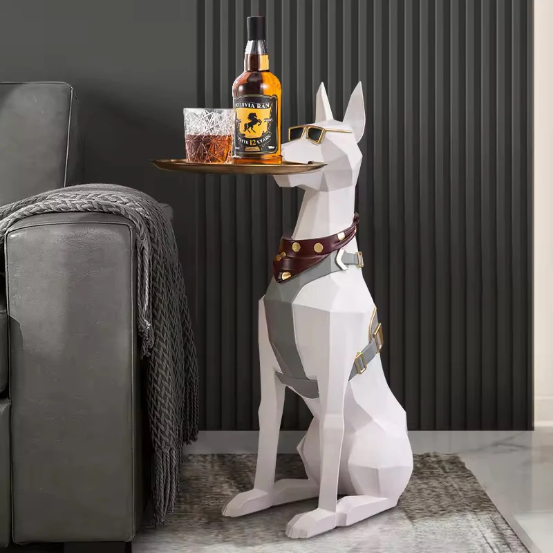 Image of Doberman Smockey XL – Black & White – Contemporary Art Décor Sculpture