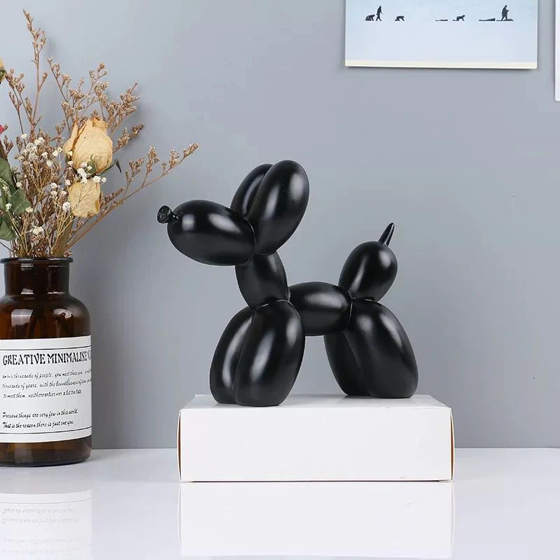 Image of Dog Balloon Artifact – Black, White, Yellow, Green, Red, Blue – Fun and Vibrant Décor