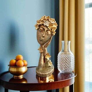 Image of Resin Lady Hand Face Showpiece – 10 Inch for Interior Decor